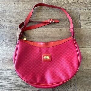 VINTAGE GUCCI Red Shoulder Bag GG Monogram See Pics For Condition